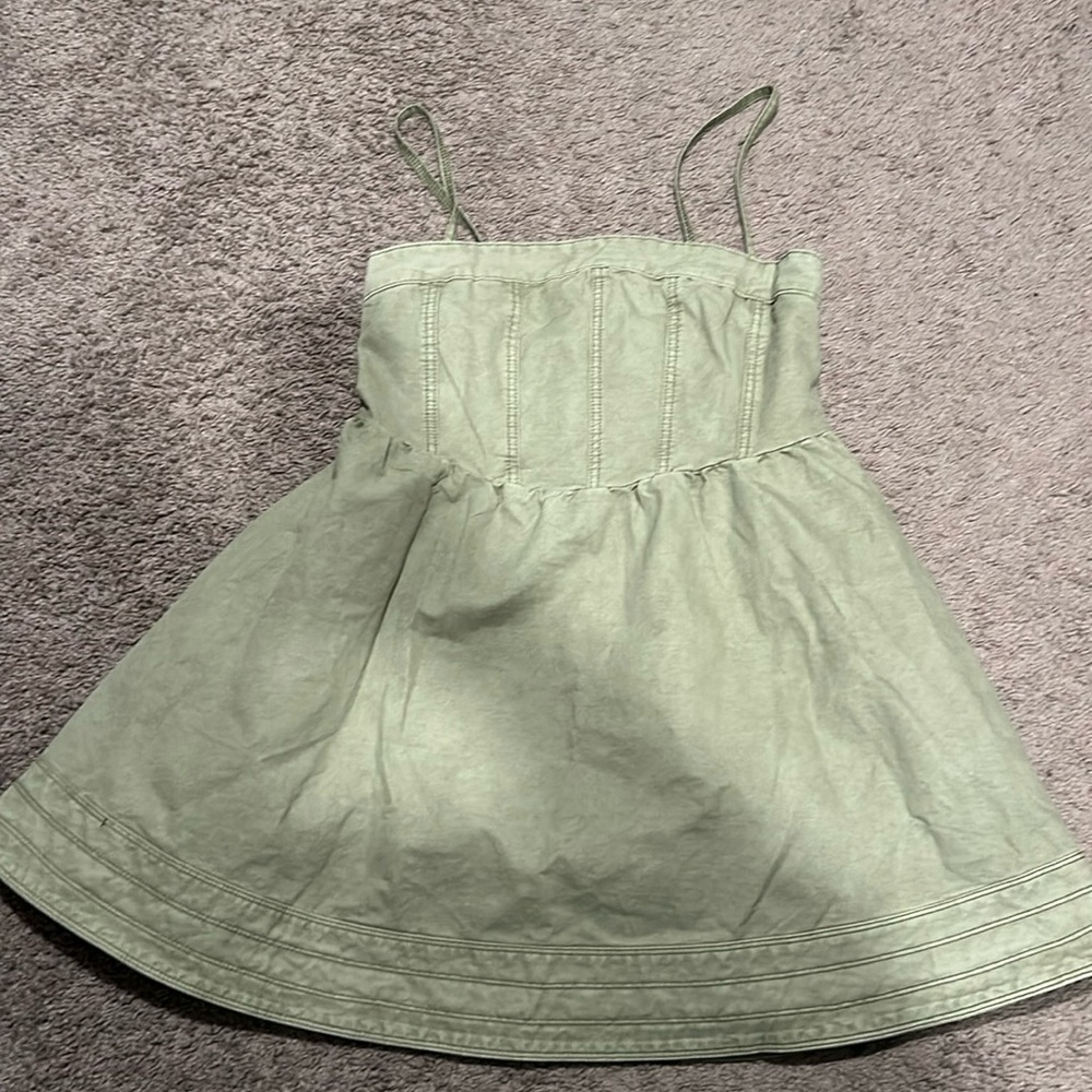 Lightweight denim light olive dress. Size large